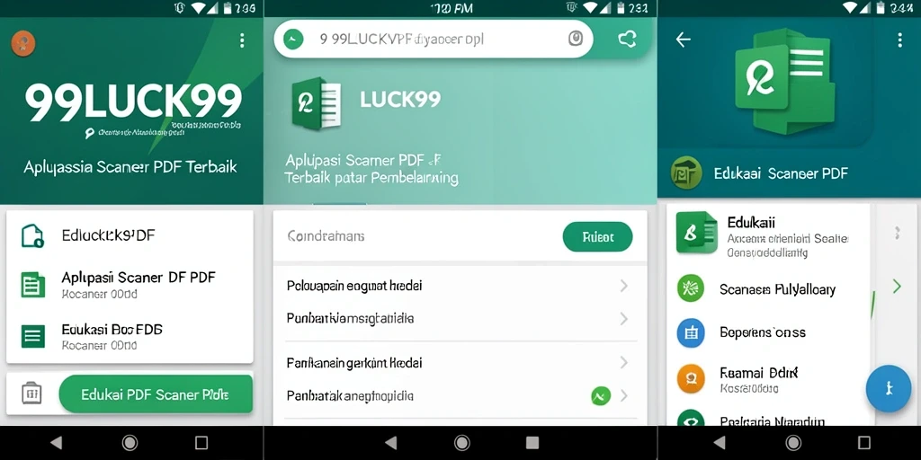 Tampilan antarmuka aplikasi 99LUCK99 saat melakukan scanning PDF.