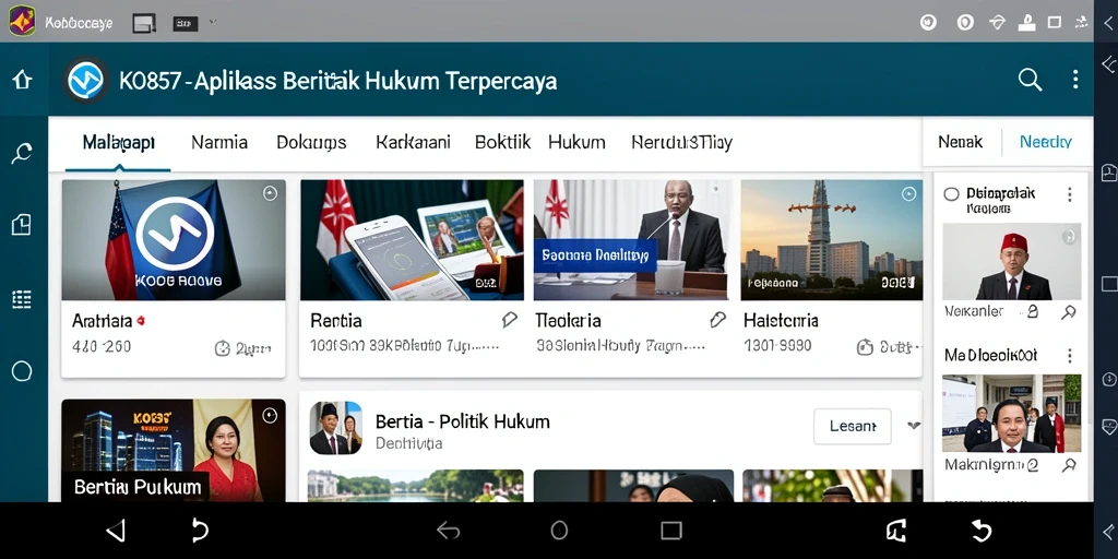 Tampilan antarmuka aplikasi KO857 yang informatif dan user-friendly.