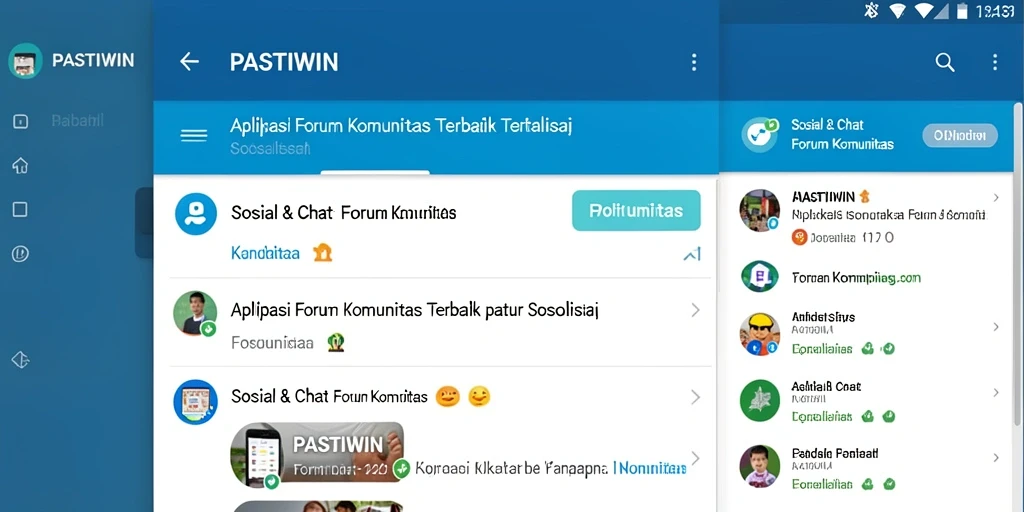 Tampilan antarmuka PASTIWIN yang interaktif dan ramah pengguna.