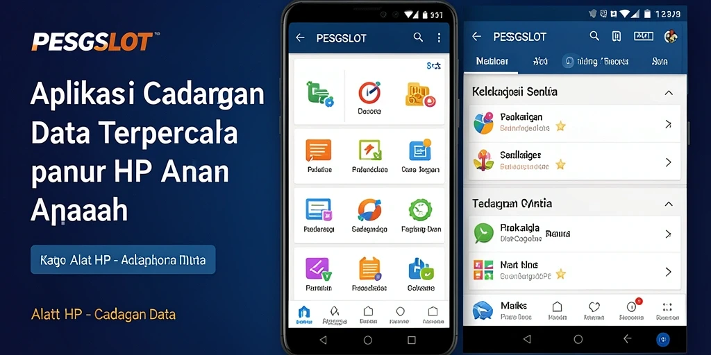 Antarmuka PESGSLOT menampilkan fitur cadangan data yang mudah dipahami.